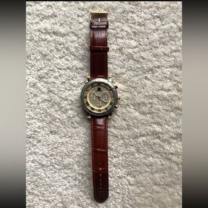 Elegant Gold and Brown Men's Watch